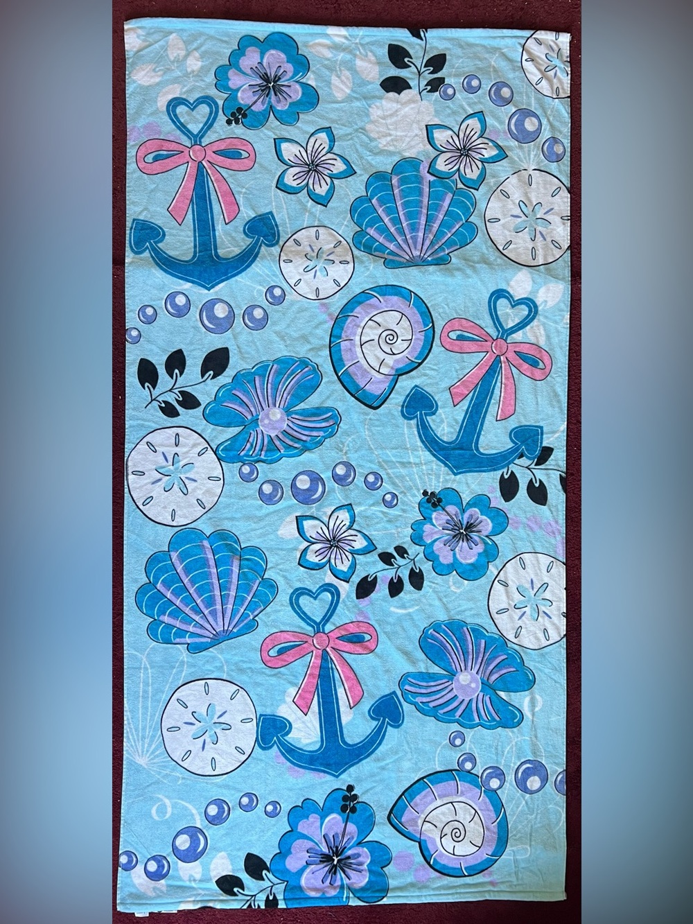 Betsey Johnson Seashell Anchors Beach Towel